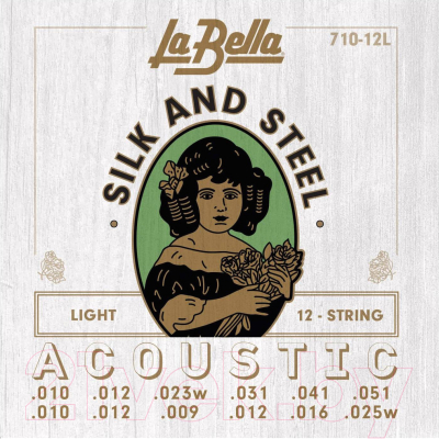 Струны для 12-струнной гитары La Bella 710-12L