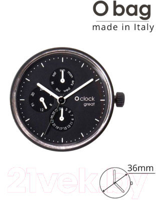 Часовой механизм O bag O clock Great OCLKD104MES06055 (черный)