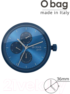 Часовой механизм O bag O clock Great OCLKD104MES04009 (синий)