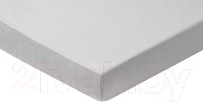 Простыня AlViTek Поплин однотонный на резинке 200x200x25 / ПР-ПО-Р-200-СЕР (серый)