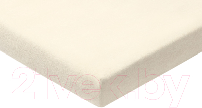 Простыня AlViTek Махровая на резинке 90x200x20 / ПМР-МО-090 (молочный)