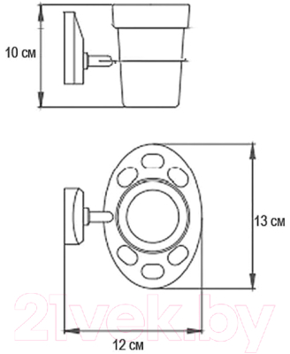 Стакан для зубной щетки и пасты Ekko E1606-1