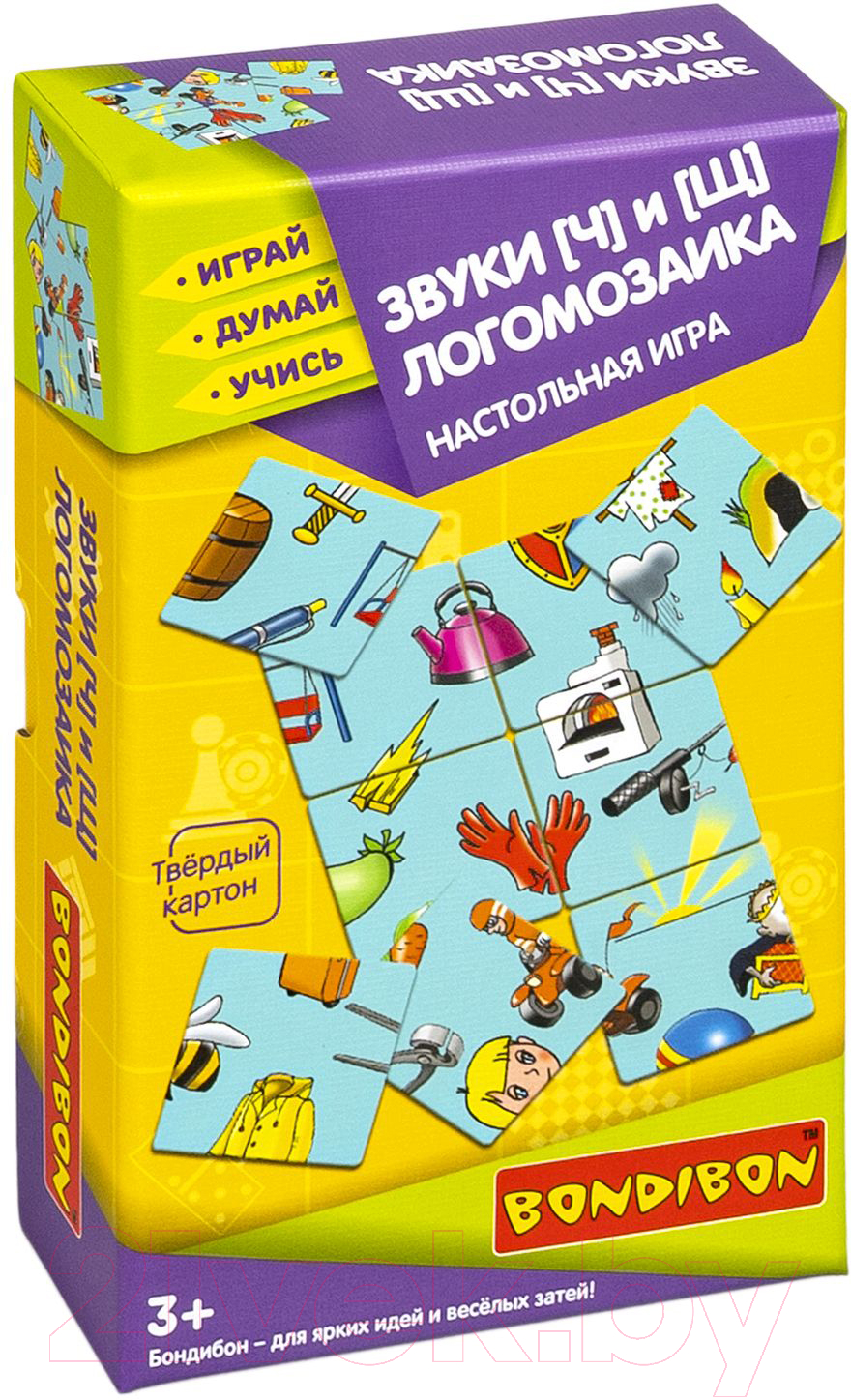 Настольная игра Bondibon Логомозаика. Звуки Ч и Щ. Играй. Думай. Учись / ВВ5548