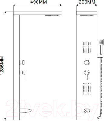 Душевая панель Ekko by Maxonor MN2522