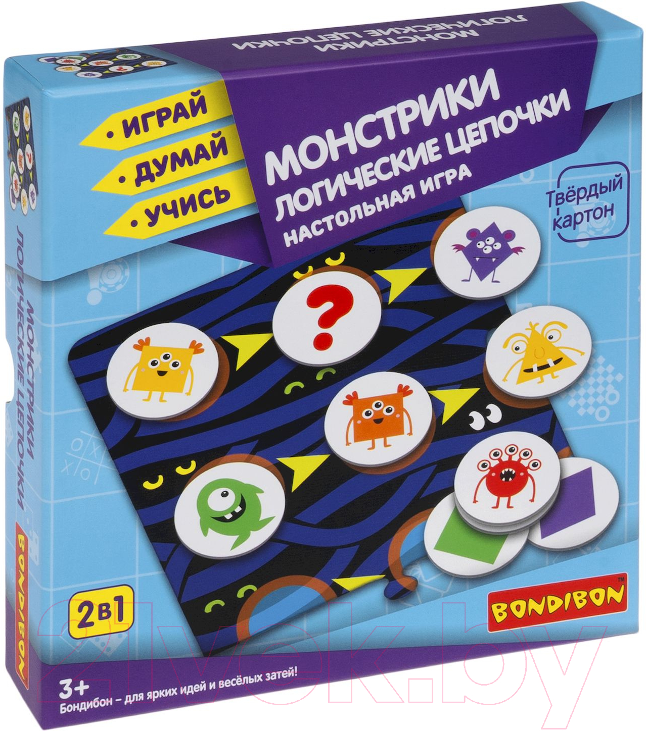 Настольная игра Bondibon Логические цепочки. Монстрики 2 в 1 Играй. Думай. Учись / ВВ5554