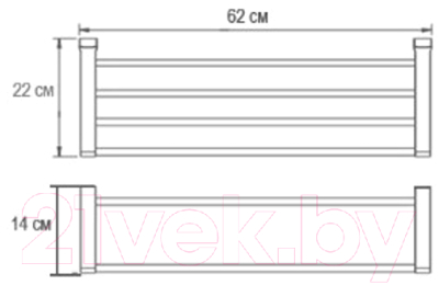 Полка для ванной Ekko E3324