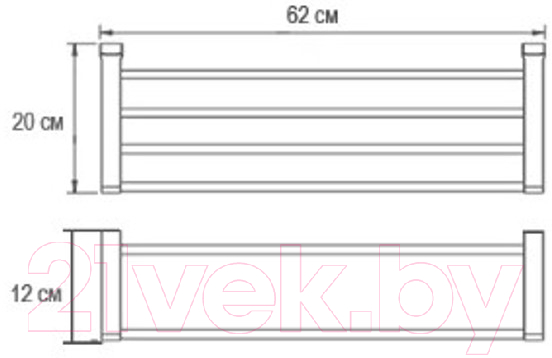 Полка для ванной Ekko E3424