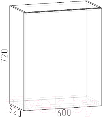 Шкаф навесной для кухни Интермебель Микс Топ ШНС 720-5-600 60см (белый премиум)