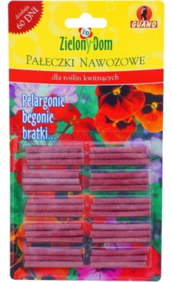 Удобрение Zielony Dom Палочки удобрительные для цветущих растений с гуано (30шт/уп)