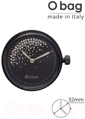 Часовой механизм O bag O clock Great OCLKD001MESL4055  (черный)