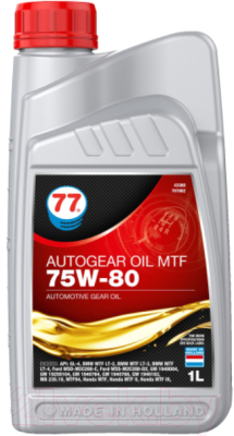 Трансмиссионное масло 77 Lubricants Autogear Oil MTF 75W-80 / 707882 (1л)