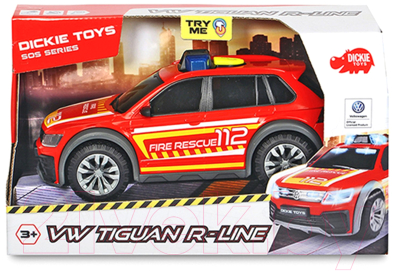 Автомобиль игрушечный Dickie Пожарная машинка VW Tiguan R-Line / 3714016