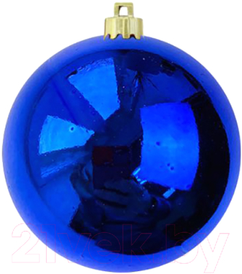 Шар новогодний GreenTerra 60мм глянцевый (синий)