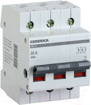 Выключатель нагрузки Generica ВН-32 3Р 40А / MNV15-3-040