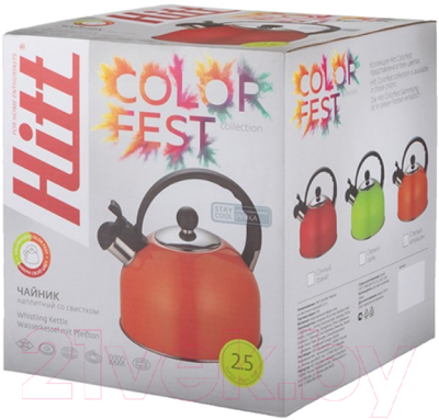 Чайник со свистком Hitt Colorfest HCF-K25