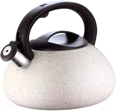 Чайник со свистком Hitt Starlight H01033 (коричневый мрамор)