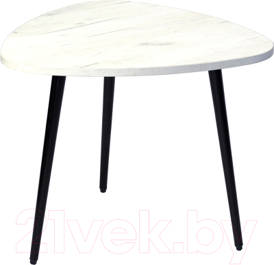 Журнальный столик Millwood Лофт СТ-9 (дуб белый Craft металл/пластик черный)