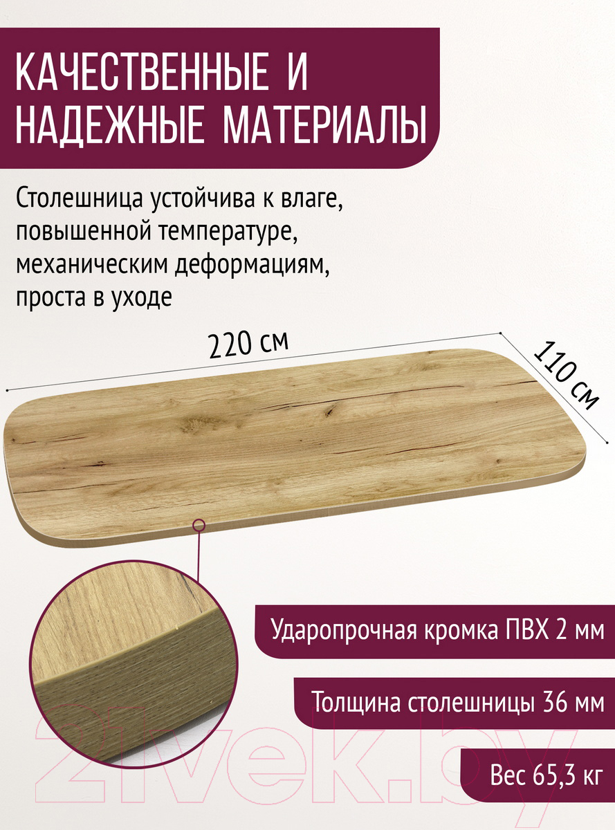 Столешница для стола Millwood М 220x110