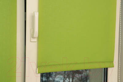 Рулонная штора Delfa Сантайм Лен СРШ-01 МД2653 (48x170, светло-зеленый)