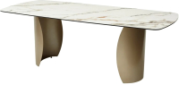 Обеденный стол M-City Bronte 220 KL-188 / 614M04358 (контрастный мрамор матовый/шапань) - 