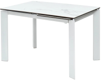 Обеденный стол M-City Corner 120 High Gloss / DECDF5052THGSTATWHT (Statuario керамика/белый) - 