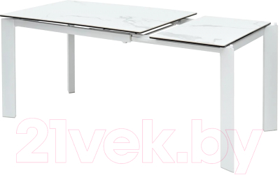 Обеденный стол M-City Corner 120 High Gloss / DECDF5052THGSTATWHT (Statuario керамика/белый)