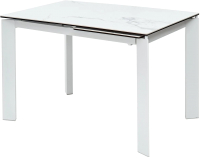 Обеденный стол M-City Corner 120 Matte / 614М04879 (белый мрамор матовый керамика/белый) - 
