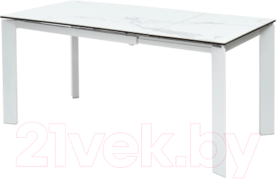Обеденный стол M-City Corner 120 Matte / 614М04879 (белый мрамор матовый керамика/белый)