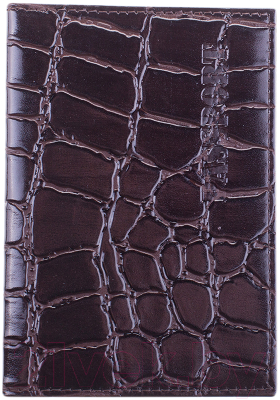 Обложка на паспорт OfficeSpace Croc KPs_2282 / 181353 (темно-коричневый)