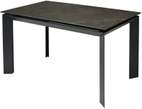 Обеденный стол M-City Cremona 140 KL-116 / 614М04875 (черный мрамор матовый/черный) - 