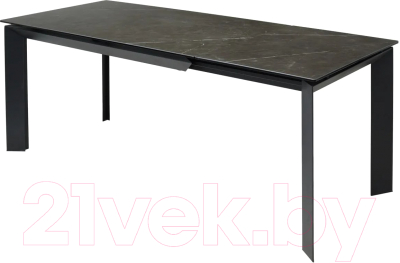 Обеденный стол M-City Cremona 140 KL-116 / 614М04875 (черный мрамор матовый/черный)