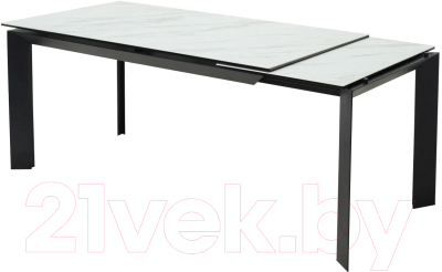 Обеденный стол M-City Cremona 180 KL-99 / DECDF501TKL99BLK180 (белый мрамор матовый/черный)