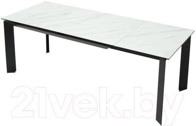 Обеденный стол M-City Cremona 180 KL-99 / DECDF501TKL99BLK180 (белый мрамор матовый/черный)