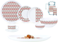 Набор столовой посуды Luminarc Diwali Astratta Pink Q7816 (46пр) - 