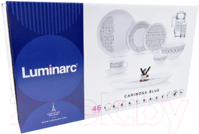 Набор столовой посуды Luminarc Diwali Carinosa Blue Q7909 (46пр)