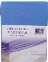 Простыня AlViTek Махровая на резинке 140x200x20 / ПМР-ЛАЗУ-140 (лазурь) - 