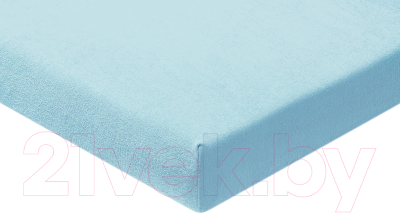Простыня AlViTek Махровая на резинке 160x200x20 / ПМР-Г-160 (голубой)