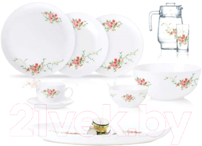 Набор столовой посуды Luminarc Diwali Floretta P7276 (46пр)