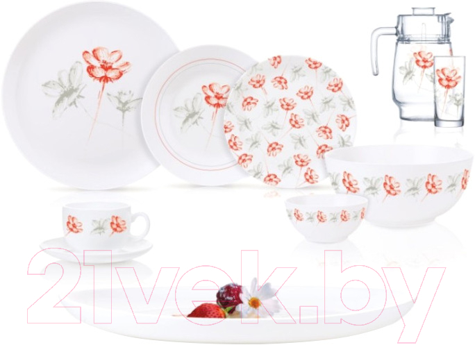 Набор столовой посуды Luminarc Diwali Petalo Grey Q7821