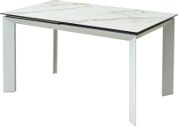 Обеденный стол M-City Cremona 180 KL-188 / 614М04876 (контрастный мрамор матовый/белый) - 