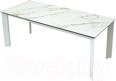 Обеденный стол M-City Cremona 180 KL-188 / 614М04876 (контрастный мрамор матовый/белый)