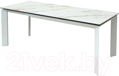 Обеденный стол M-City Cremona 180 KL-188 / 614М04876 (контрастный мрамор матовый/белый)