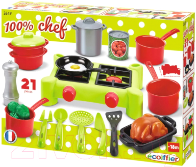 Кухонная плита игрушечная Ecoiffier 100% Chef / ECO2649