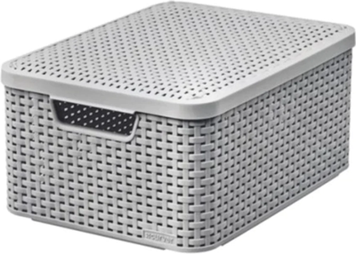 Корзина Curver Storage box with lid M / 253004 (светло-серый)