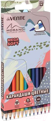 Изображение товара Набор цветных карандашей deVente Trio Mega Soft Morandi / 5022219 (12цв)