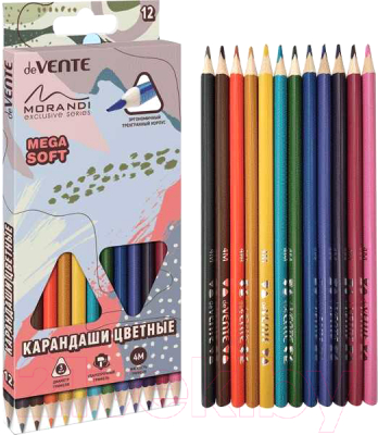 Изображение товара Набор цветных карандашей deVente Trio Mega Soft Morandi / 5022219 (12цв)