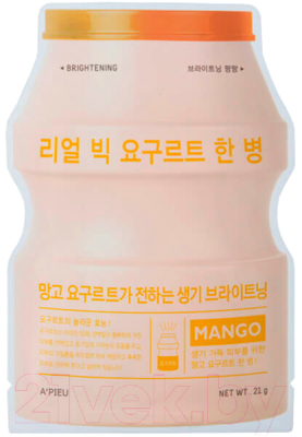 

Маска для лица тканевая A'Pieu, Real Big Yogurt One-Bottle Mango