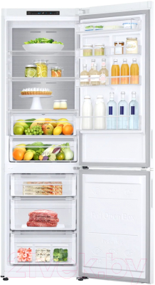 Холодильник с морозильником Samsung RB34N5061WW/WT