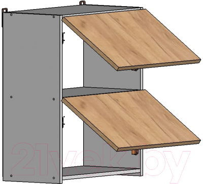 Шкаф навесной для кухни Интермебель Микс Топ ШН 720-10-600 60см (графит серый)
