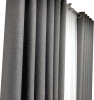Шторы Модный текстиль 06L / 112MT391019 (250x150, 2шт, темно-серый) - 